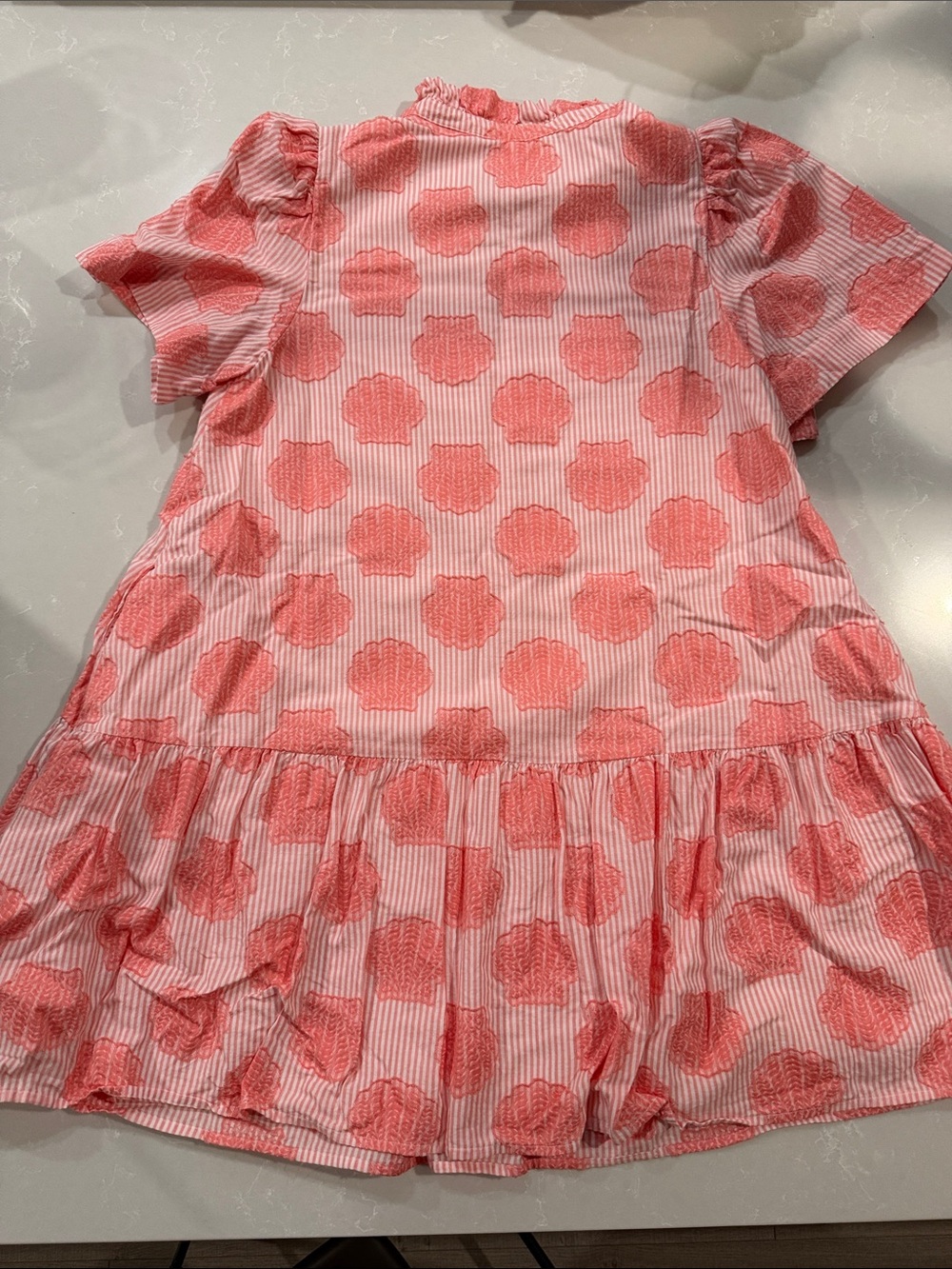 crown & ivy Pink Coral-Print Tiered Casual Dress - Picture 3 of 3